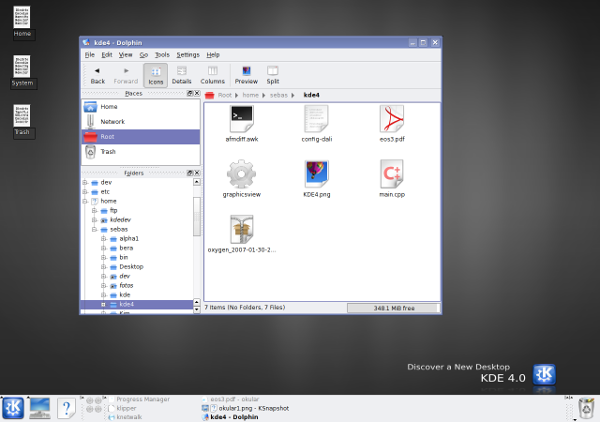 KDE 4, 1. Alfa